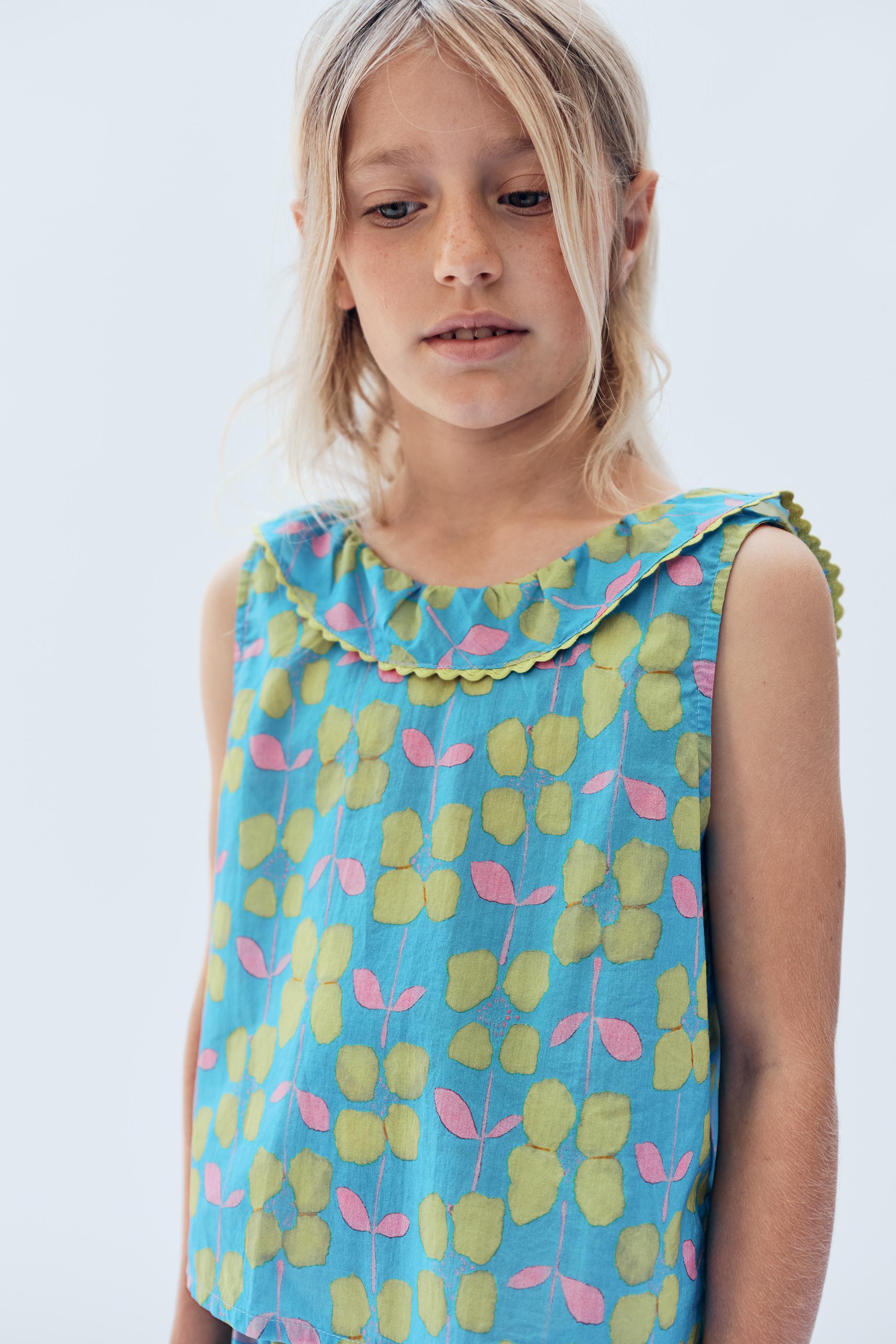 2-14 YEARS/ LIMITED EDITION FLORAL PRINT TOP